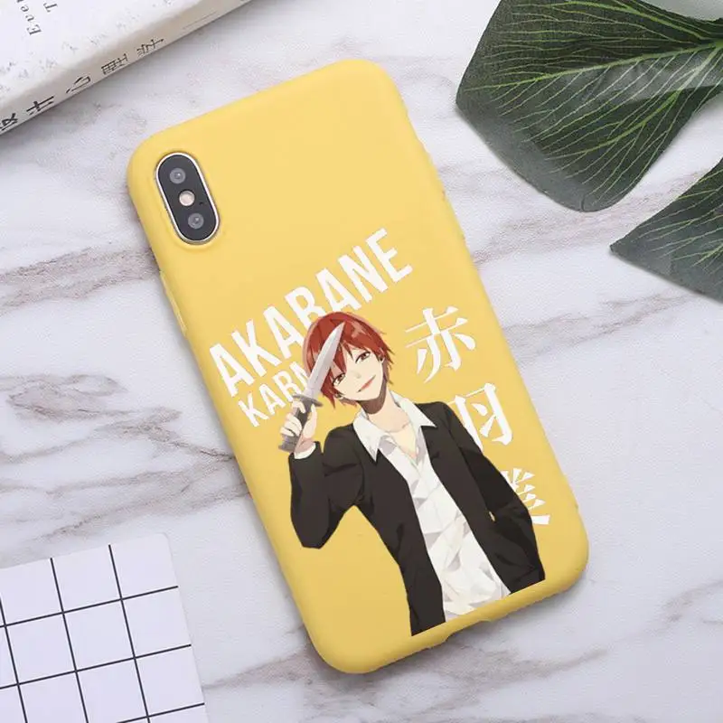 

Assassination Classroom Japan anime Phone Case Candy Color for iPhone 6 7 8 11 12 s mini pro X XS XR MAX Plus