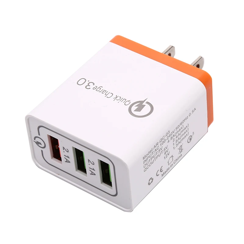 3 порта быстрое зарядное устройство QC 0 USB телефон зарядник Быстрая зарядка ЕС