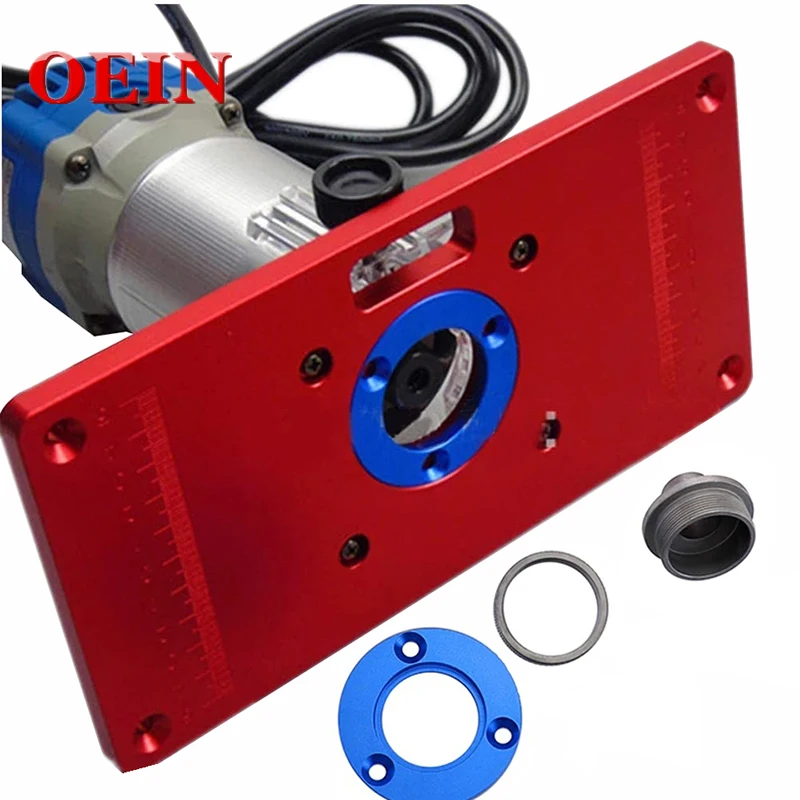 

Алюминиевая вставная пластина для фрезерного станка, деревообрабатывающие скамейки, настольные пилы для многофункциональной деревообрабатывающей пластины, инструменты для гравировки с 2 кольцами