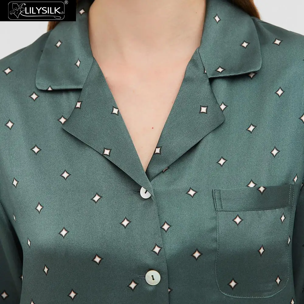LilySilk Silk Pajamas set Classic Polka Dot New Women Free Shipping