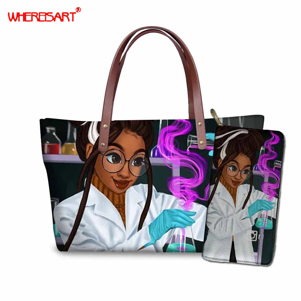 

Красота девушек черного цвета в стиле афро, женская летняя сумка-кошелек 2019, сумка-шоппер