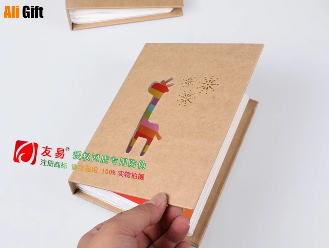 Альбом для фотографий разных размеров 6 дюймов 100 отделений Крафтовая бумага