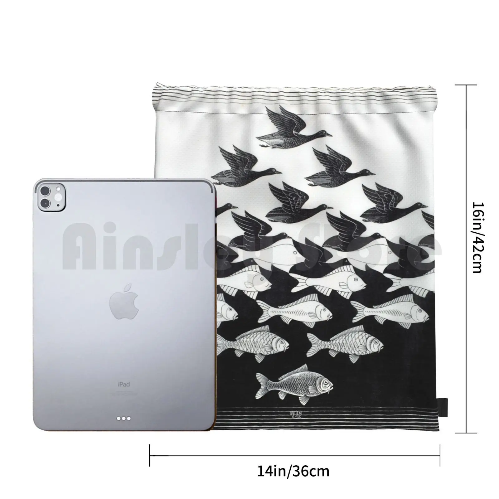 Плакаты Mc Escher Sky And Water I 1938 художественные принты для мужчин женщин детей рюкзак