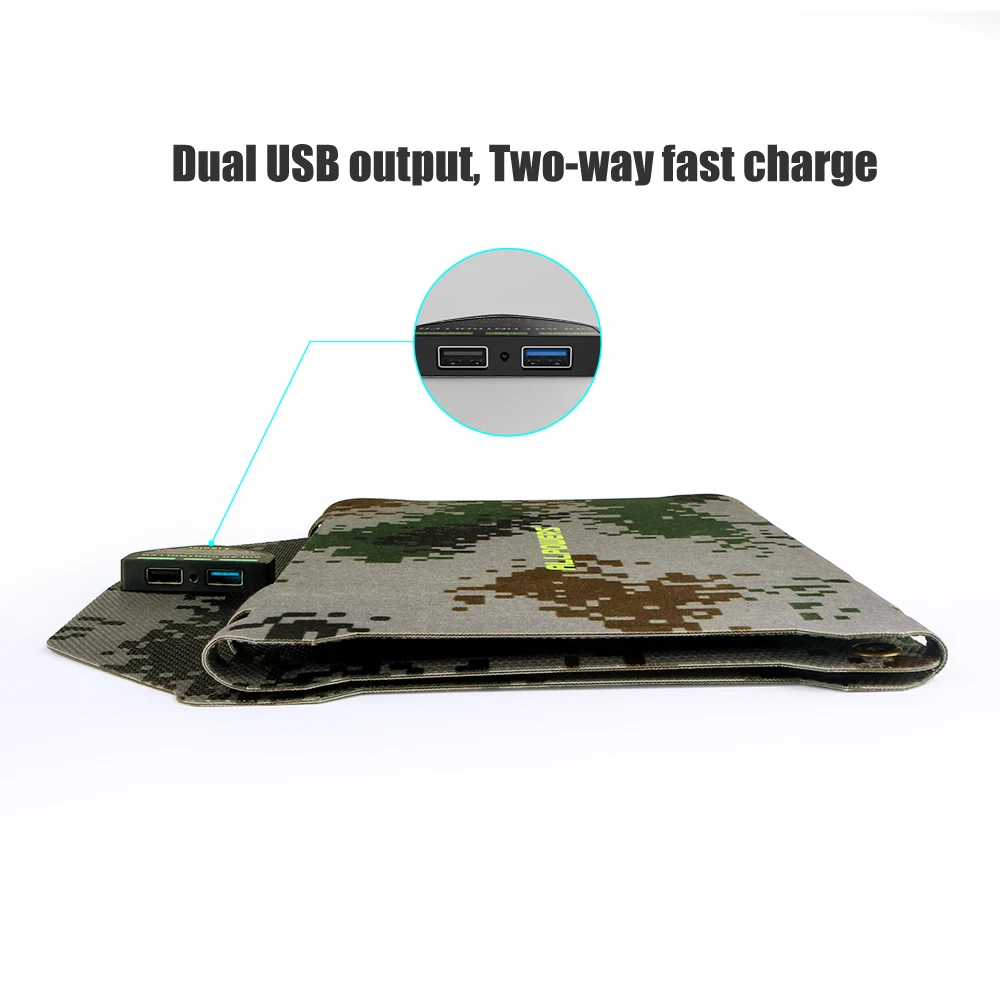 Складное зарядное устройство ALLPOWERS ETFE 21 Вт с солнечной панелью и двумя USB-портами |