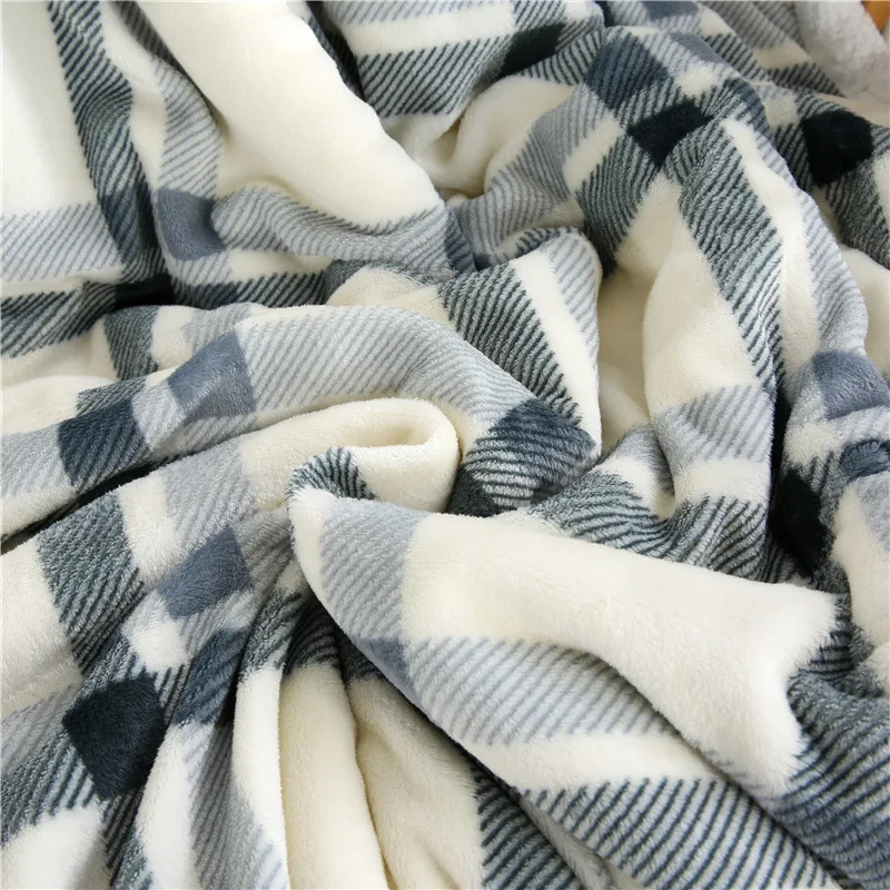 Двуспальное классическое тепловое покрывало для дивана 3D плед кровати Sherpa