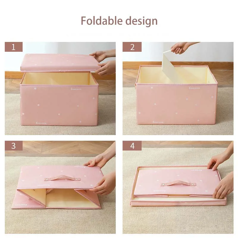 Складная коробка для хранения органайзер одежды с крышками шкаф чехлы контейнер