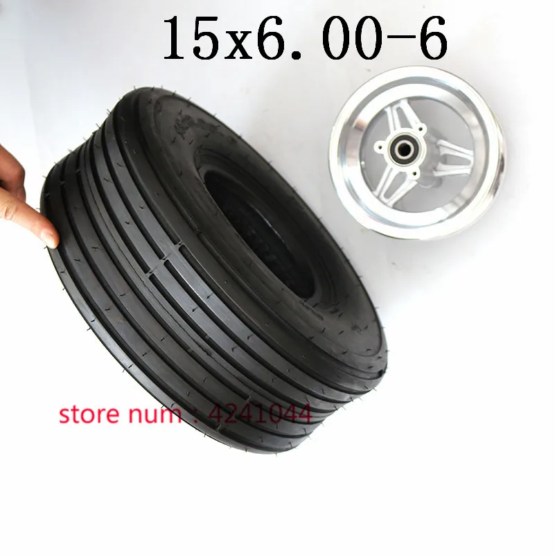 15x6.00 6 прямые Rib газон и сад шины колеса 15X6 дюймов 168CC картинг Go Kart обод мотоцикла с