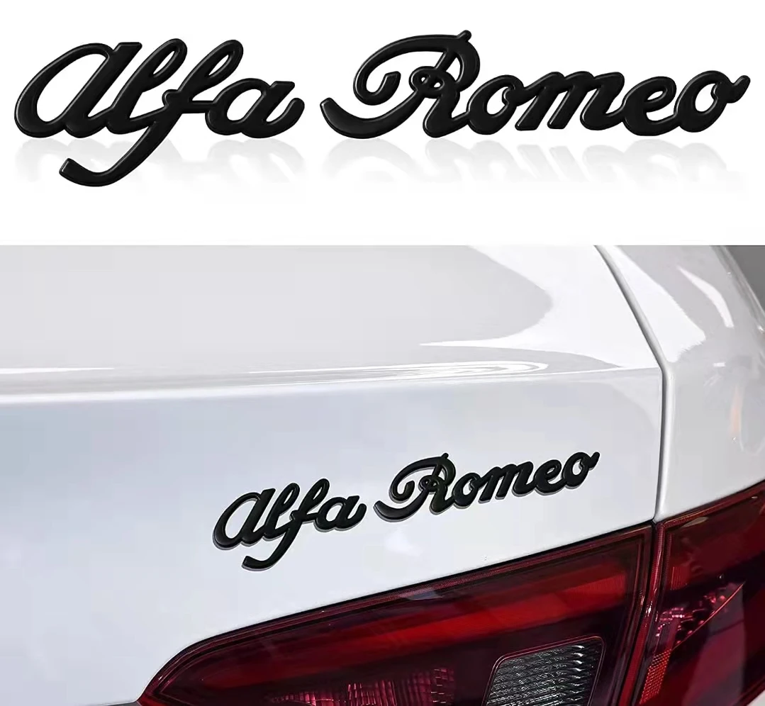 

Car Metal 3D Car Sticker Green Lucky Clover Side Label Alfa Romeo Four Leaf Clover Emblem Badge Sticker Car-styling