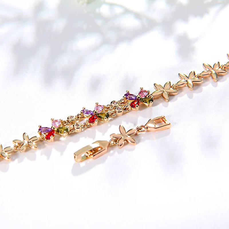 Романтический цветной браслет jinzeyi с кристаллами Корейская версия
