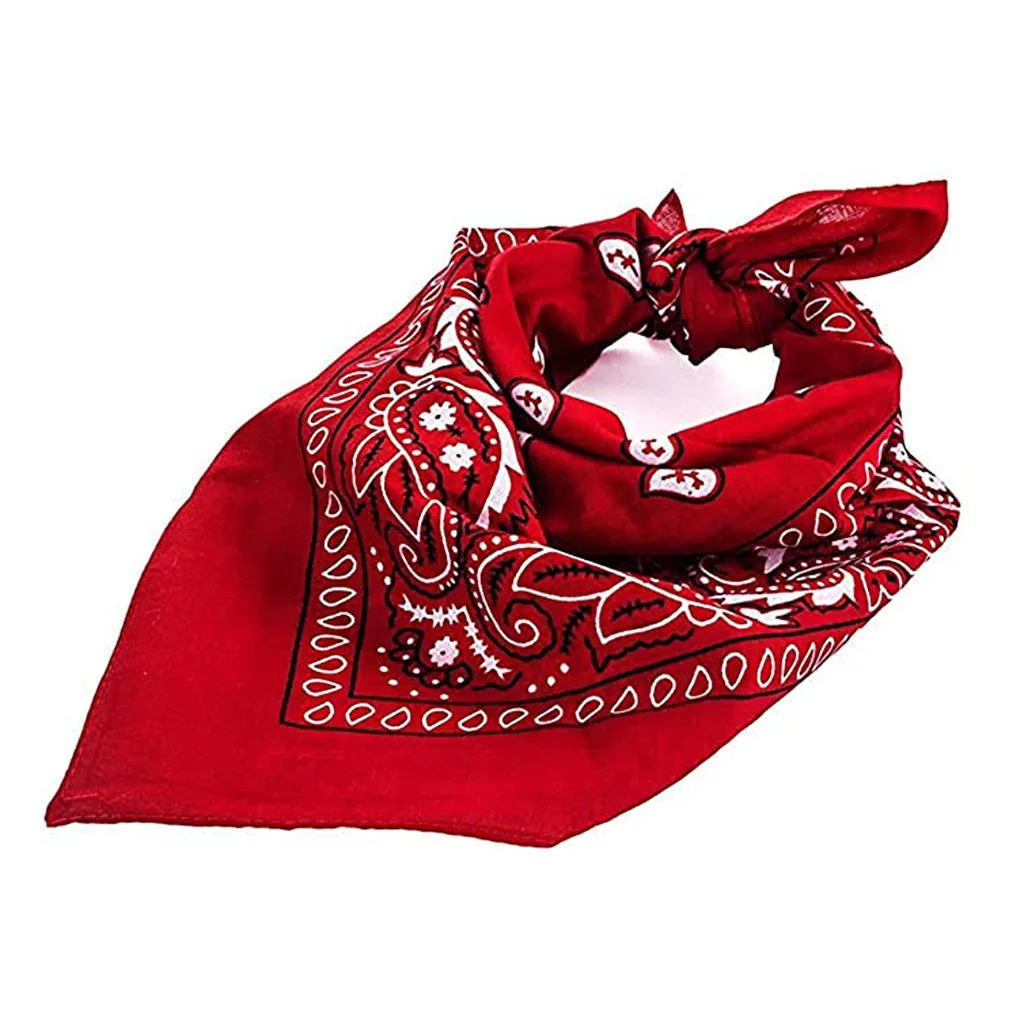 Шарф-бандана двусторонний квадратный разноцветный 12 шт./упаковка банданы с