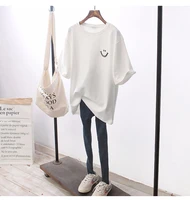 news popular t shirt loose white black smiling face womens wear short sleeve summer student tops casual female tshirt