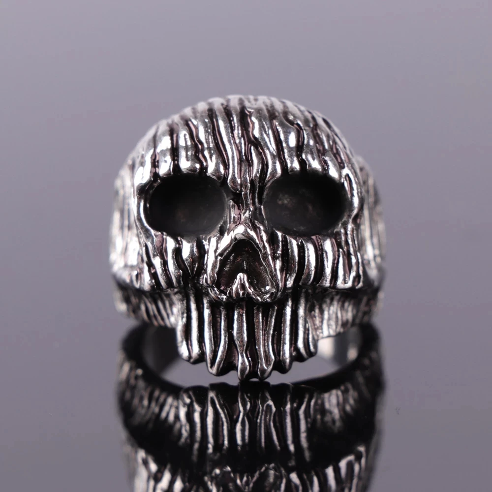 

Personality Men Rings Stripe Skull Punk Rock Bands Men Jewelry Anniversary Birthday Party Gift Halloween Accessories