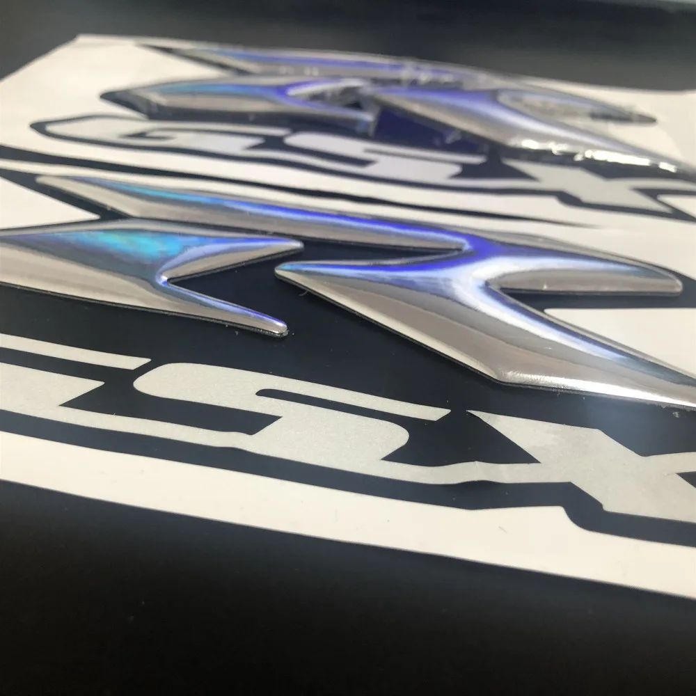 2 шт. Серебристая эмблема 3D Fender бак подписать аппликацию Стикеры для Suzuki GSXR 600 750 1000 K1/2/3/4/5/6/7/8/9 мотоцикл/крейсера/Измельчитель