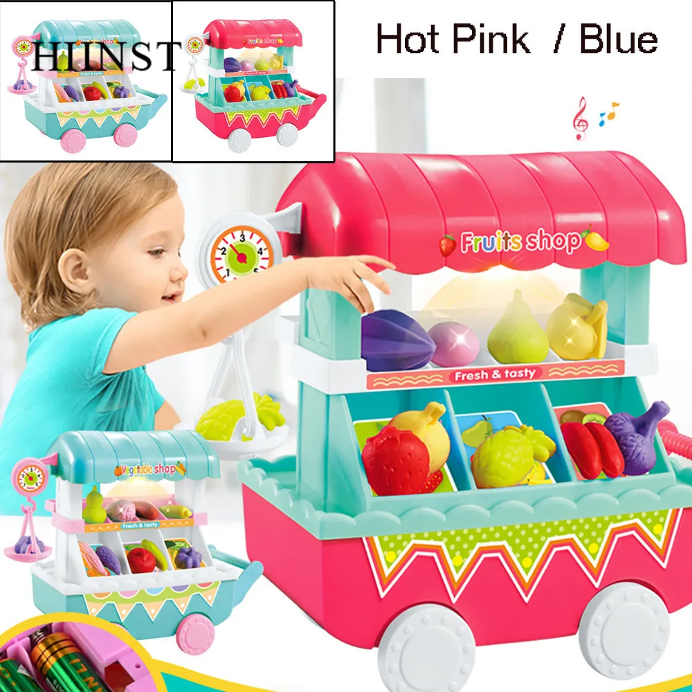 Детский игрушечный светильник музыка овощи фрукты автомобиль набор детская