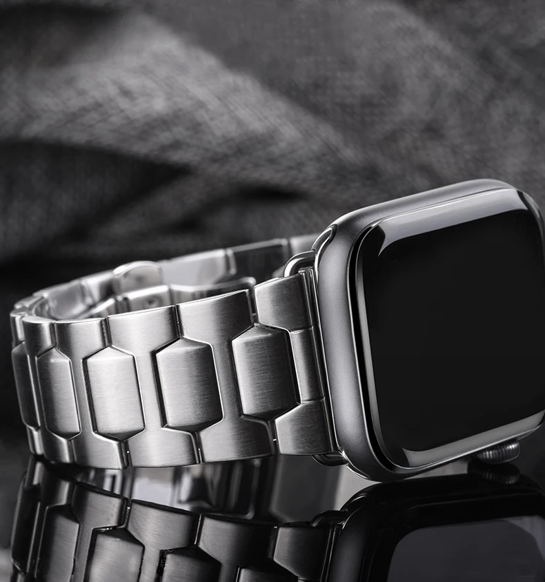 Ремешок из нержавеющей стали для Apple Watch band 44 мм/40 мм браслет watch 5 4 3 iwatch 42 мм/38