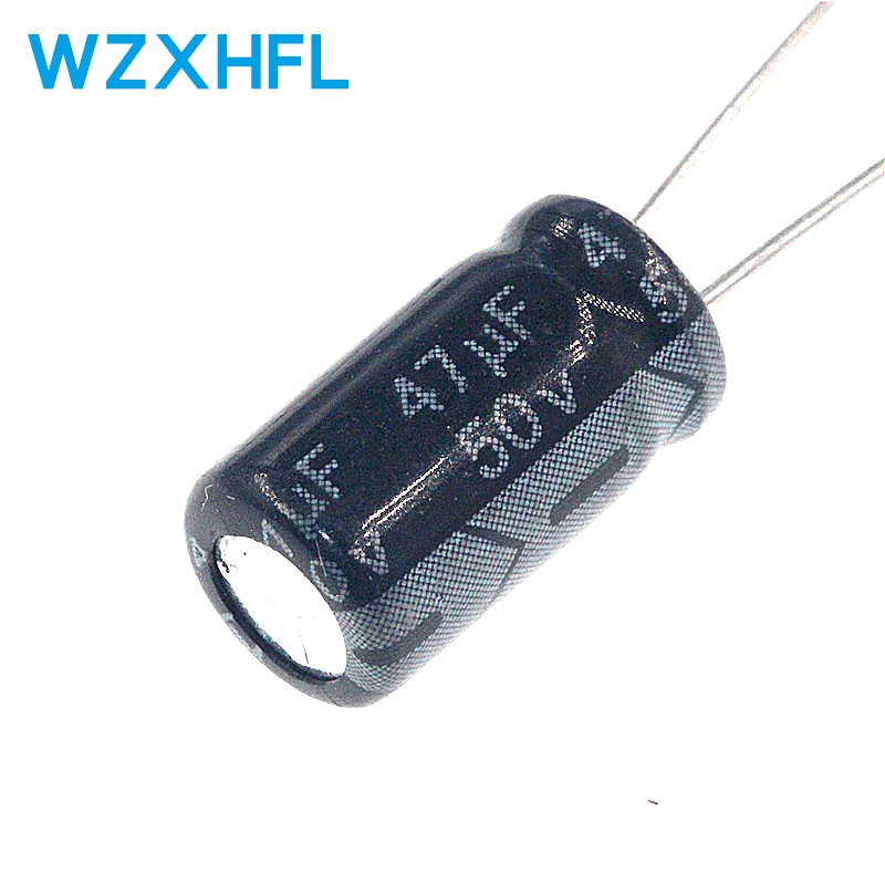 

10pcs/lot 50V 47UF 6X11 Aluminum electrolytic capacitors DIP 47uf50V
