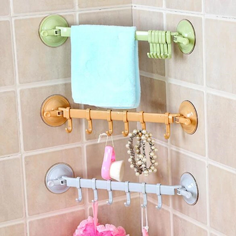 

Movable Hook Rack Wall Kitchen Plastic Hook Sucker Type Sucker Rack Towel Rack Storage Rack Home Accessories Suction Hook