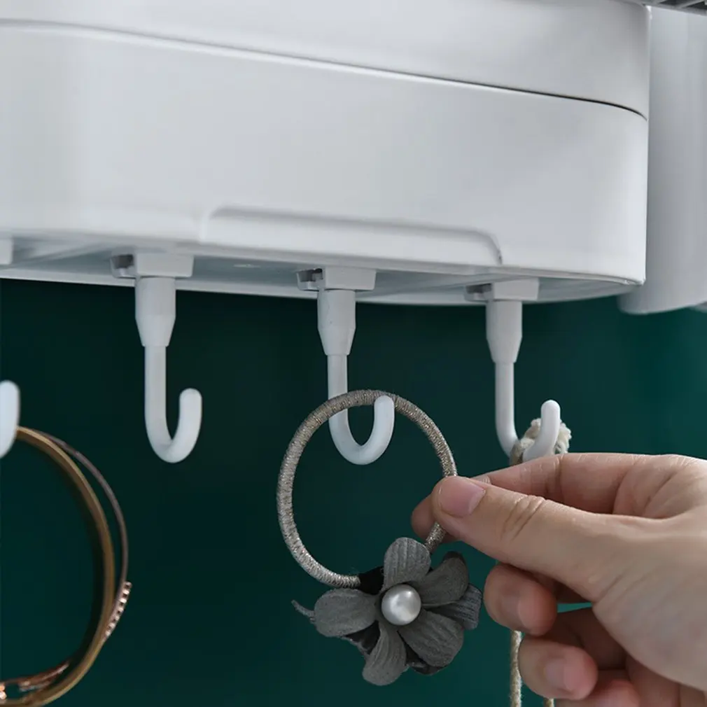 

Drawer Type Hair Dryer Bracket Toilet Multi Hook Storage Rack Hair Dryer Rack Hole Free Installation