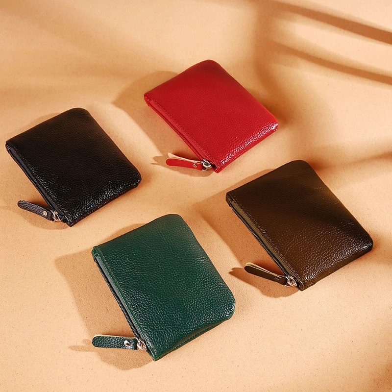 

2021 New Coin Purse Female Genuine Leather Mini Coin Purse Keychain Luxury Brand Designer Women Wallet Small Bag Coin Pouch Bag