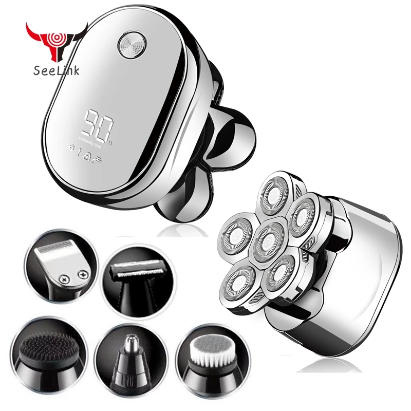 

Multi grooming kit digital display electric shaver hair trimmer beard electric razor wet dry men facial&body shaving machine