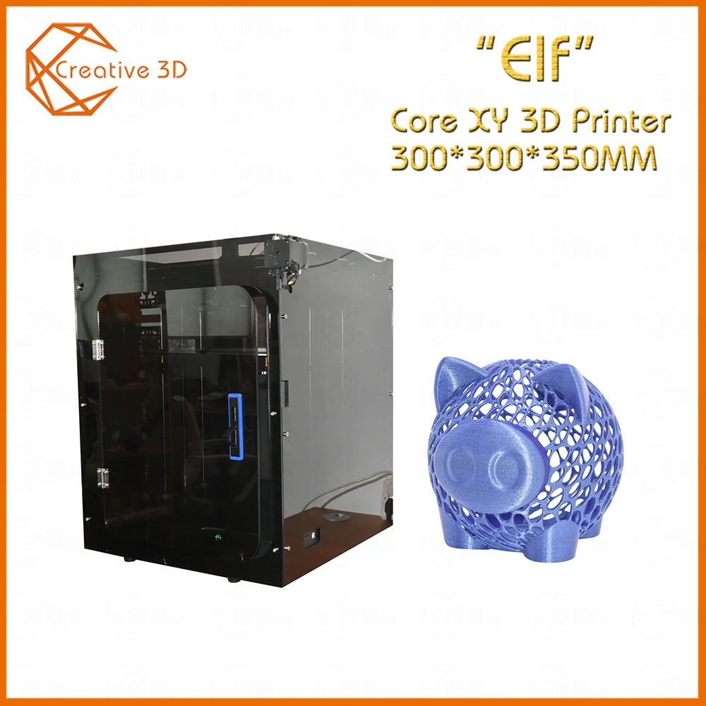 only acrylic shell Креативный 3D CoreXY структура короткое расстояние Эльф 3D принтер, высокоточный алюминиевый профиль рама большая площадь Комплект двойной оси Z - Цвет: only acrylic shell