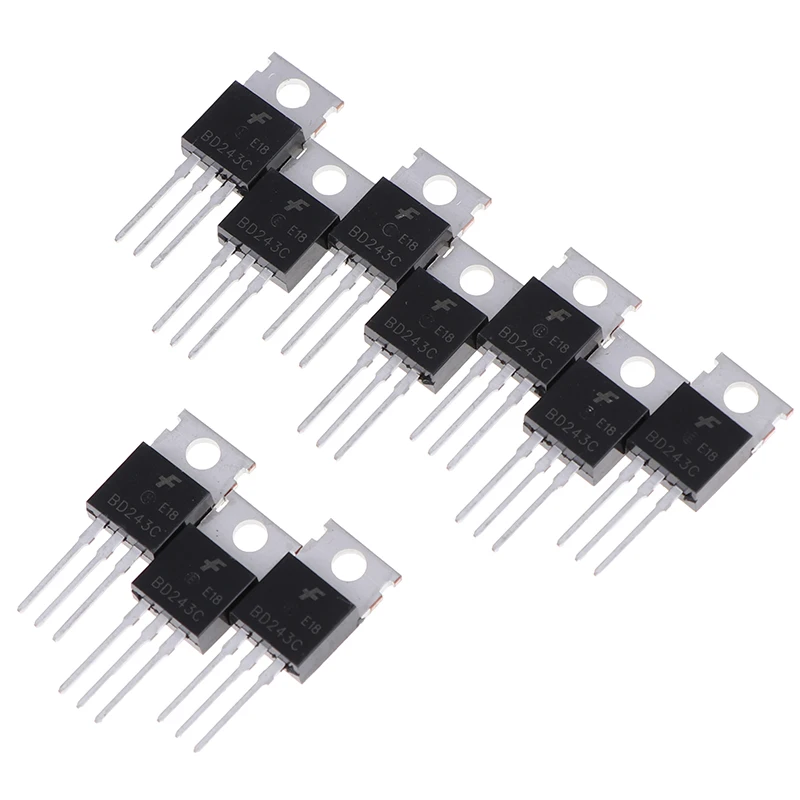 10 шт. BD243C TO220 BD243 100V 6A TO-220 биполярные транзисторы NPN Общего назначения новые