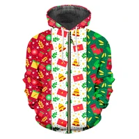 ujwi oversized zipper hoodie christmas 3d socks bell gift box print pullover new harajuku cartoon casual autumn streetwear 5xl