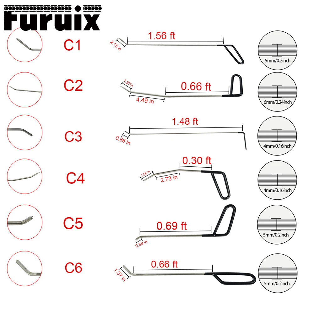 barato Kit De Remoção De Amassados Automotivos, Ferramenta De Reparo De Amassados, Haste Martelo Com Caneta De Toque Para Baixo