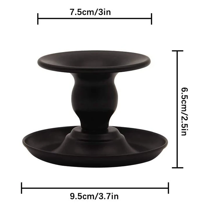 

Wrought Iron Taper Candle Holders Set of 4,Black Candlestick Holders Candlelight Stand for Home Decoration Display