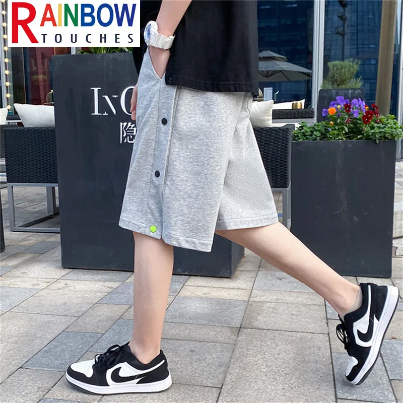 

Rainbowtouches Shorts Men's Summer Side Breasted Shorts Fashion Hip Hop High Street Casual Loose Sports Shorts Half Pants