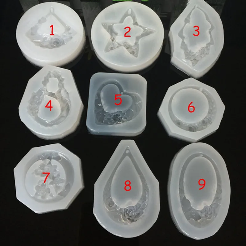 Полые серьги подвески в классическом стиле силиконовая форма для ювелирных
