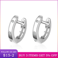 lbyzhan pierced round earrings hot fashion silver hoop earring silver rose gold color cme378