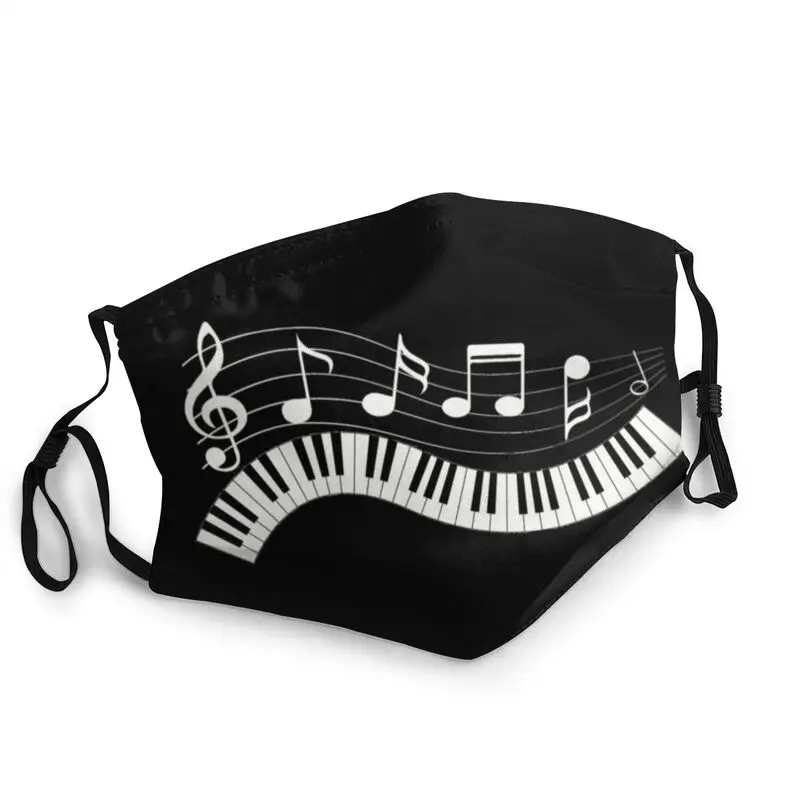

Piano Fantasy Washable Mouth Face Mask Adult Unisex Fashion Music Note Mask Dustproof Protection Cover Respirator Muffle