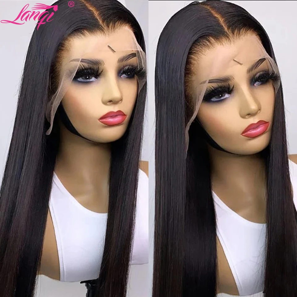 Bone Straight 30 Inch Lace Front Wig HD Transparent 13x4 Lace Frontal Human Hair Wigs For Women Brazilian Human Hair Wig