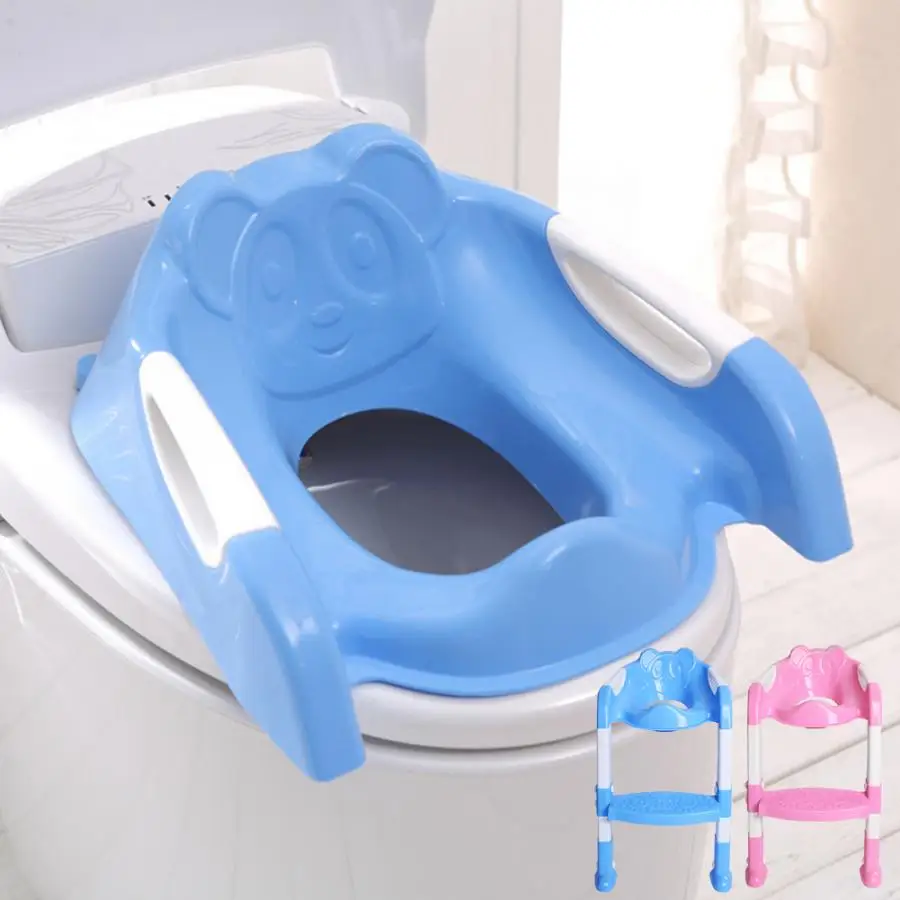 2 Colors Baby Potty Training Seat Children's Potty Baby Toilet Seat With Adjustable Ladder Infant Toilet Training Folding Seat