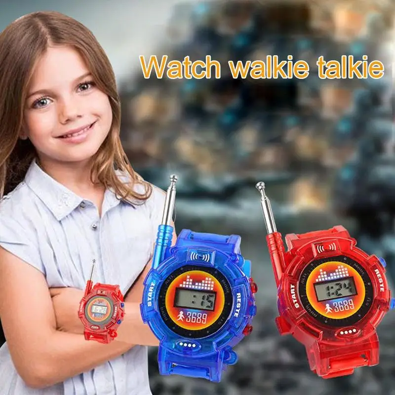 

Часы-портативная рация пластиковые электронные часы, игрушка, умная рация, блистер, интерактивная игра родителей и детей