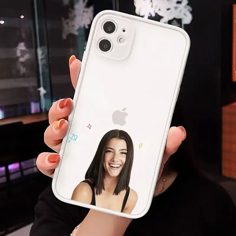 

charli damelio famous star luxury design Phone Case matte transparent For iphone 7 8 11 12 plus mini x xs xr pro max cover