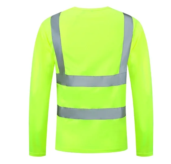 Светоотражающие футболки из 100% полиэстера для обеспечения безопасности