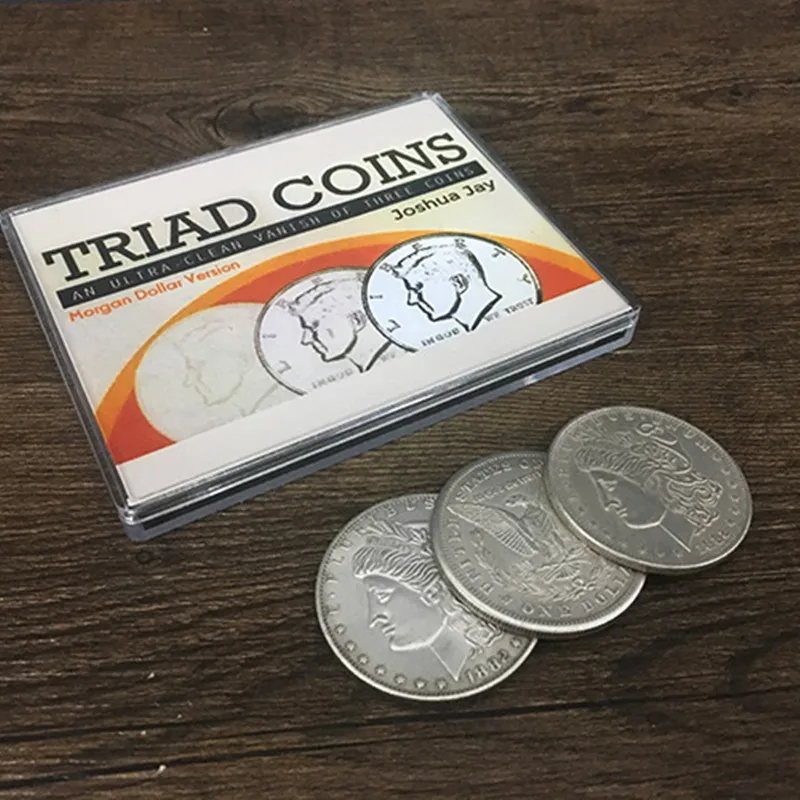 Triad Coins (Morgan Gimmick) от Joshua Jay Magic Tricks Gimmick изменить три монеты магия закрыть иллюзии