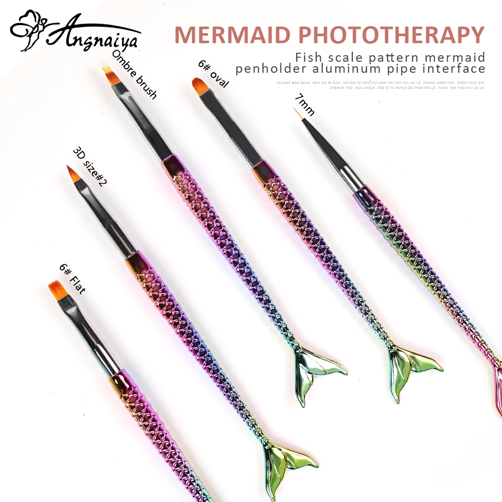 Кисть для дизайна ногтей ANGNYA 5 шт./компл. кисть с кристаллами нанесения точек на