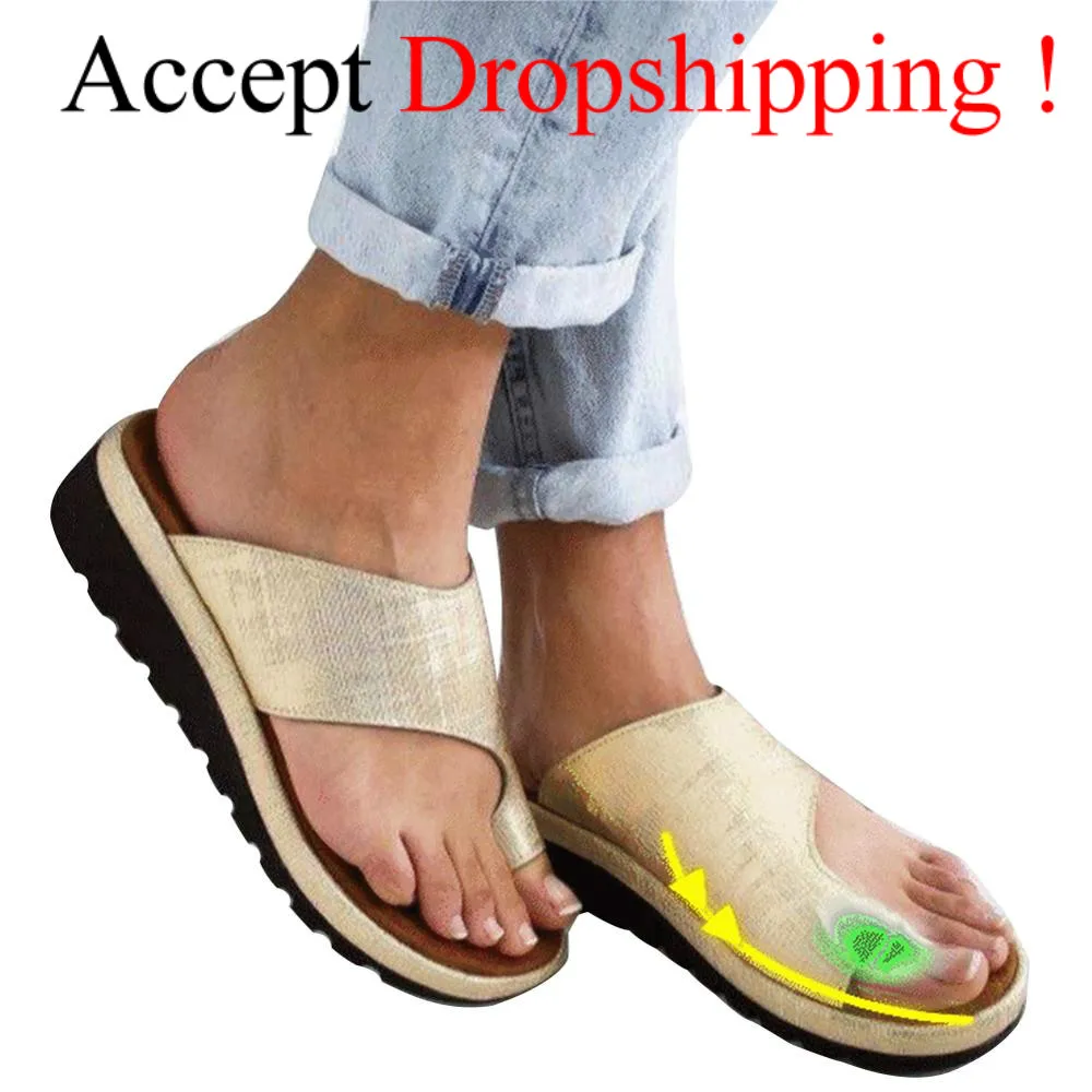 Сандалии для коррекции стопы с большим носком удобная женская обувь на плоской