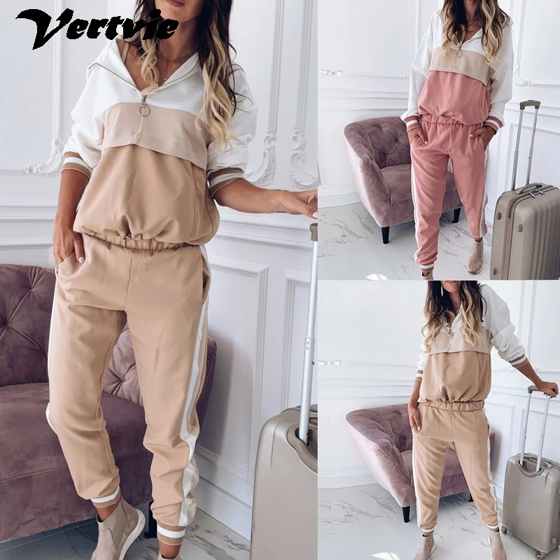 Женские наборы для бега толстовки Лоскутная спортивная одежда женские комплекты