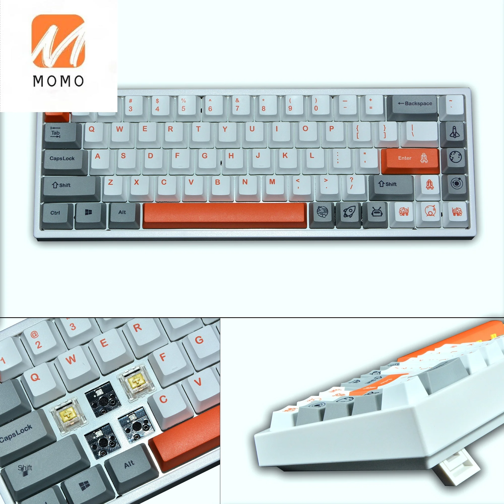 

68-Key Mechanical Keyboard Kit Bluetooth 5.0 Dual-Mode Hot Plug Shaft Seat