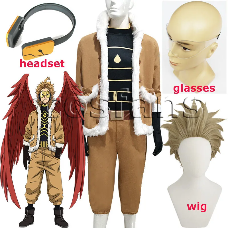 

My Hero Academia Heros Rising Keigo Takami/Hawks Cosplay Costumes Halloween Outfits Hawks No.2 Boku No Hero Academia Cosplay Wig