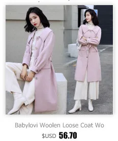 Babylovi/Новинка года; зимние длинные свободные пуховики; Свободное пальто со стоячим воротником для студентов; теплые пуховые куртки с хлопковой подкладкой для женщин