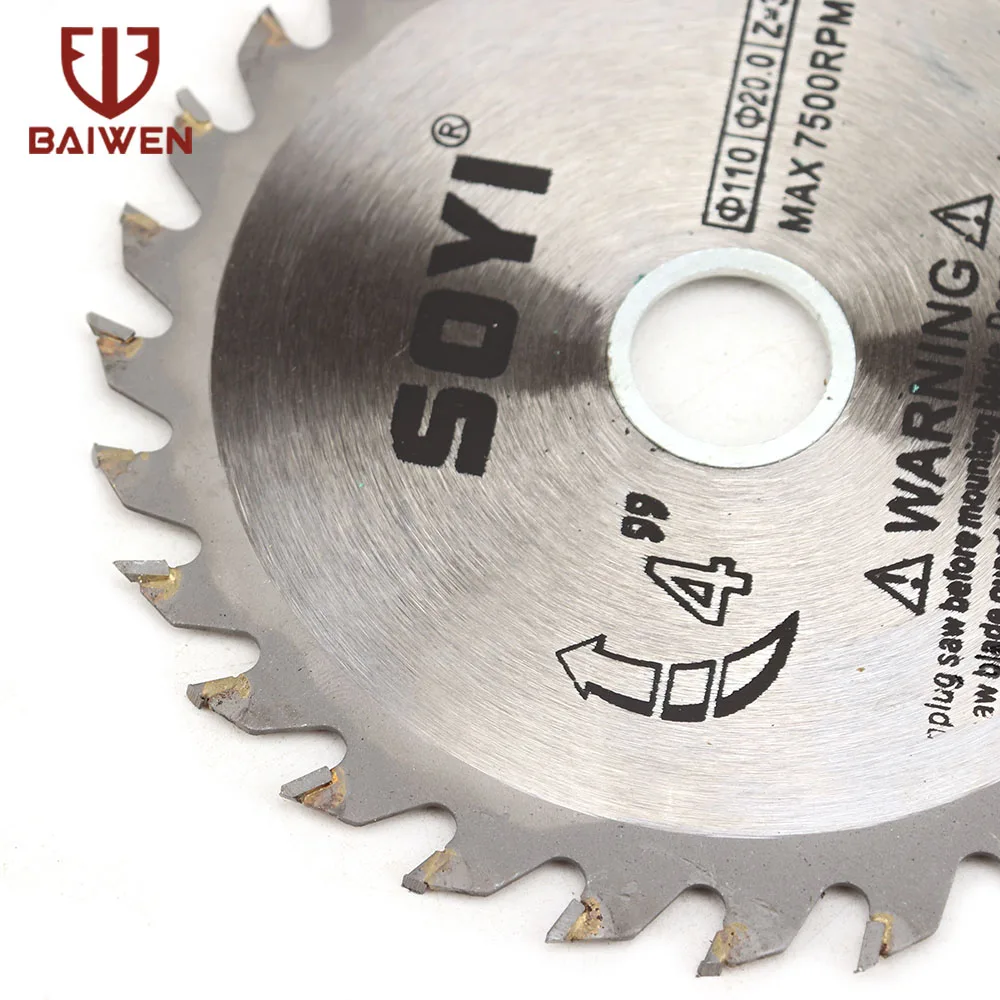 

1pc 110mm 4inch Carbon Steel Circular Saw Blade For Wood Plastic Woodworking Tools Saw Blade 30T Cutting Disc 20mm Hole