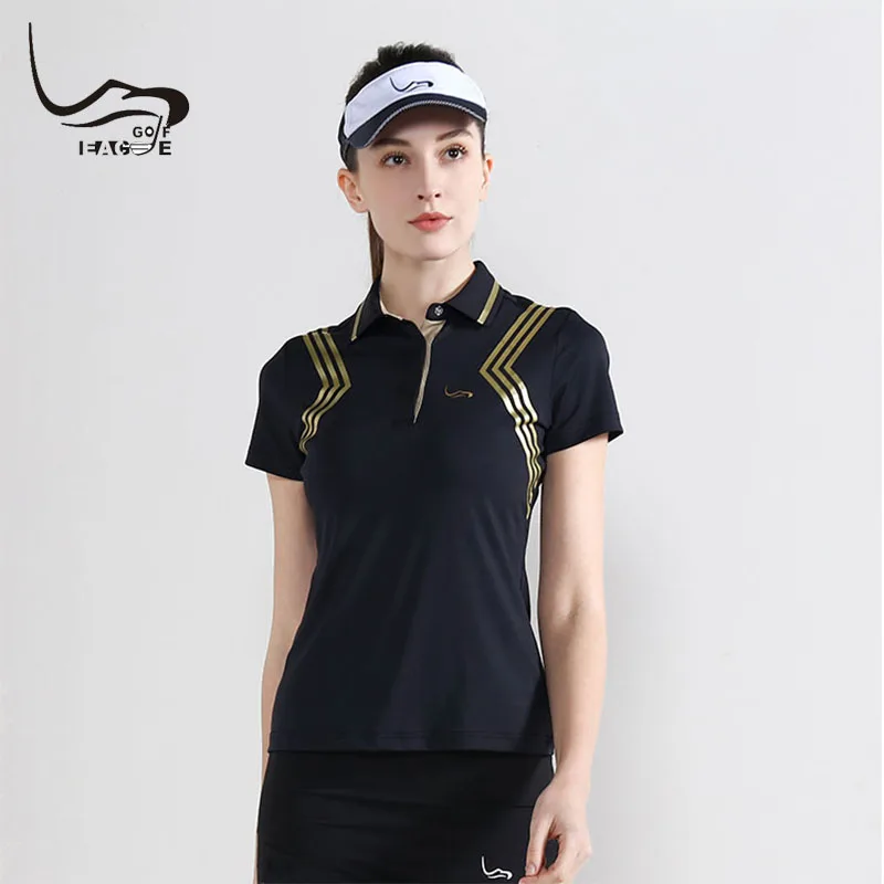 Женская рубашка для гольфа EAGEGOF летняя спортивная одежда с коротким рукавом и