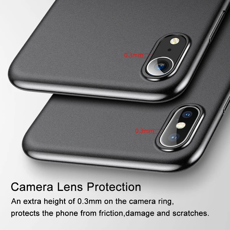 Baseus ультра тонкий матовый чехол для iPhone XS Max XR жесткий ПП задняя крышка телефона