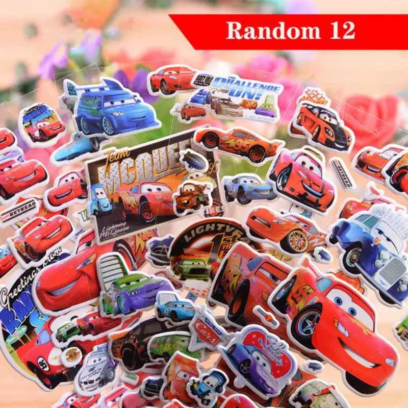 10 листов Мультяшные 3D наклейки с машинками | Игрушки и хобби