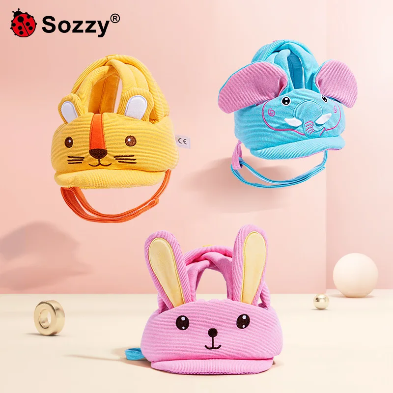 

Регулируемый защитный шлем, детская шапка, защитная детская шапка, мультяшная детская шапка с защитой от столкновений для девочек и мальчик...